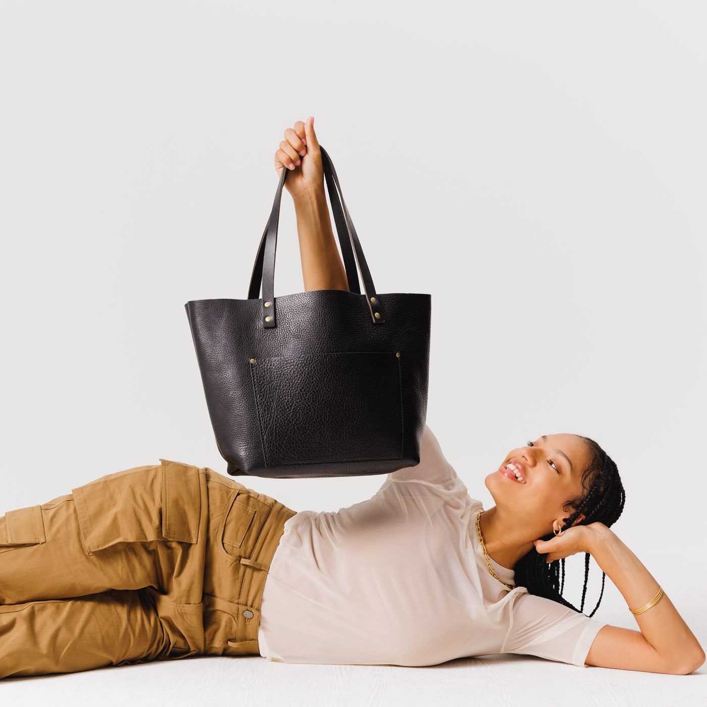 'Almost Perfect' Leather Tote Bag - Image 61