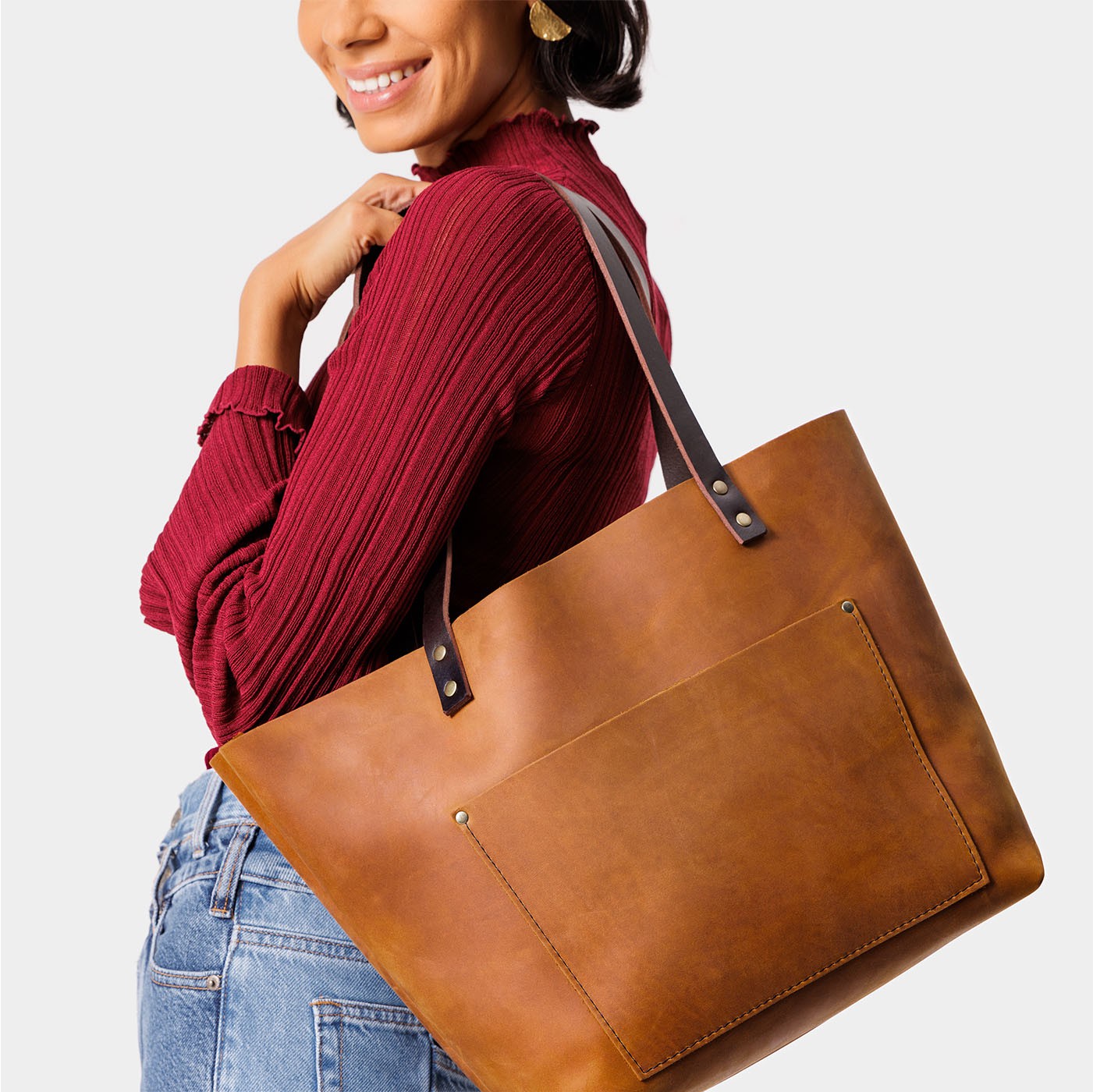 'Almost Perfect' Leather Tote Bag - Image 49