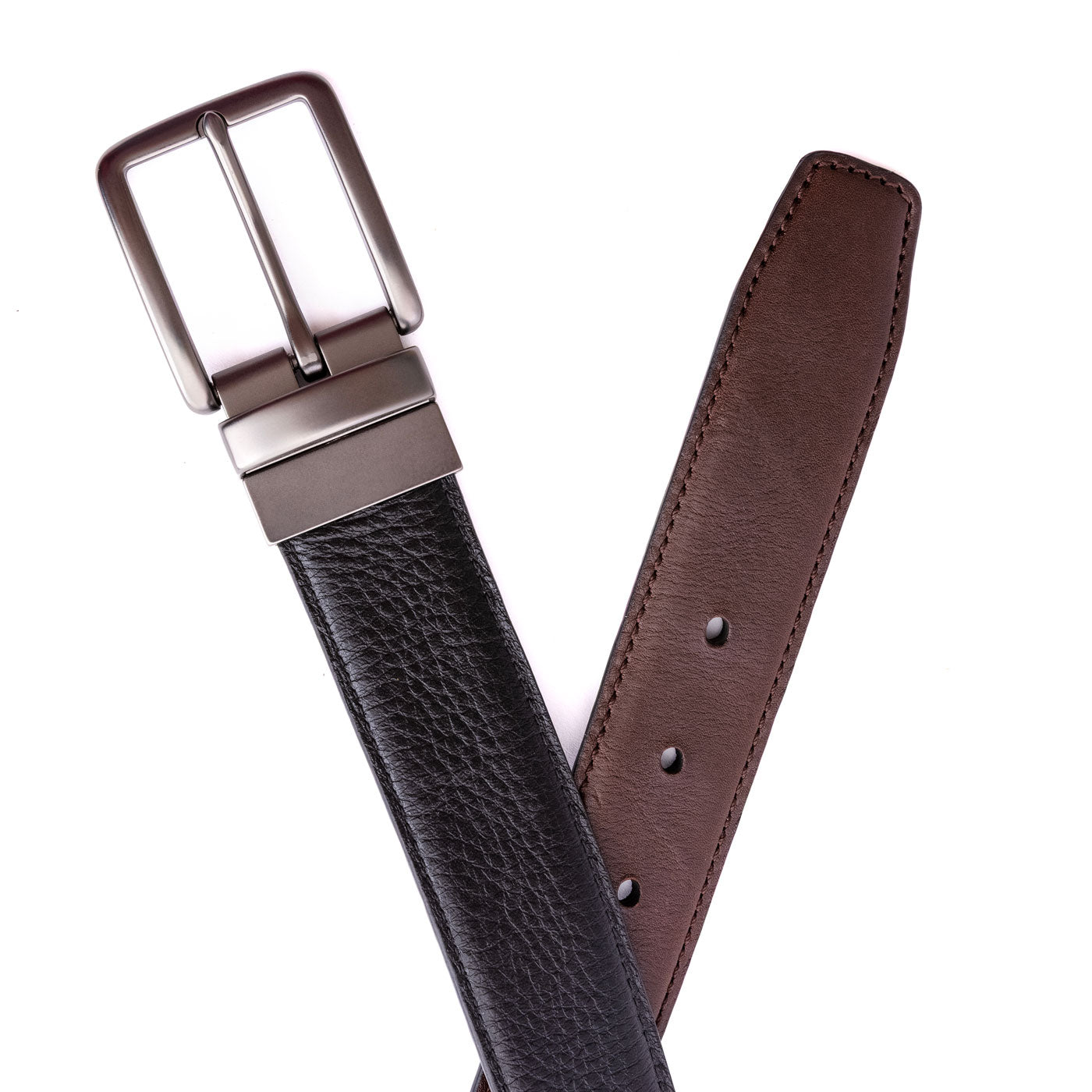 Men's Italian Reversible Leather Belt - Image 2