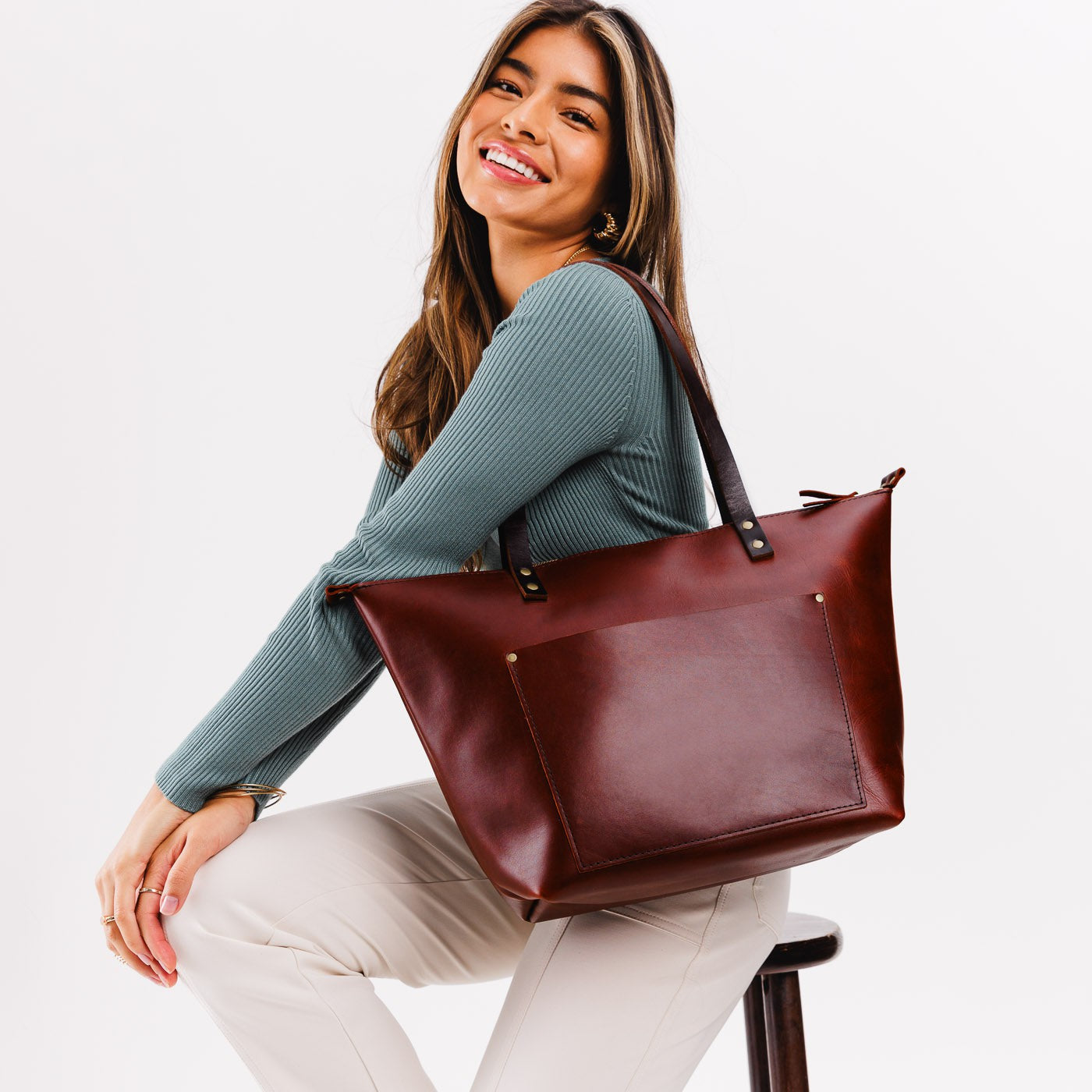 'Almost Perfect' Leather Tote Bag - Image 179